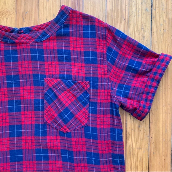 Short-Sleeve Dress in Edina Plaid - Picture 5 of 10